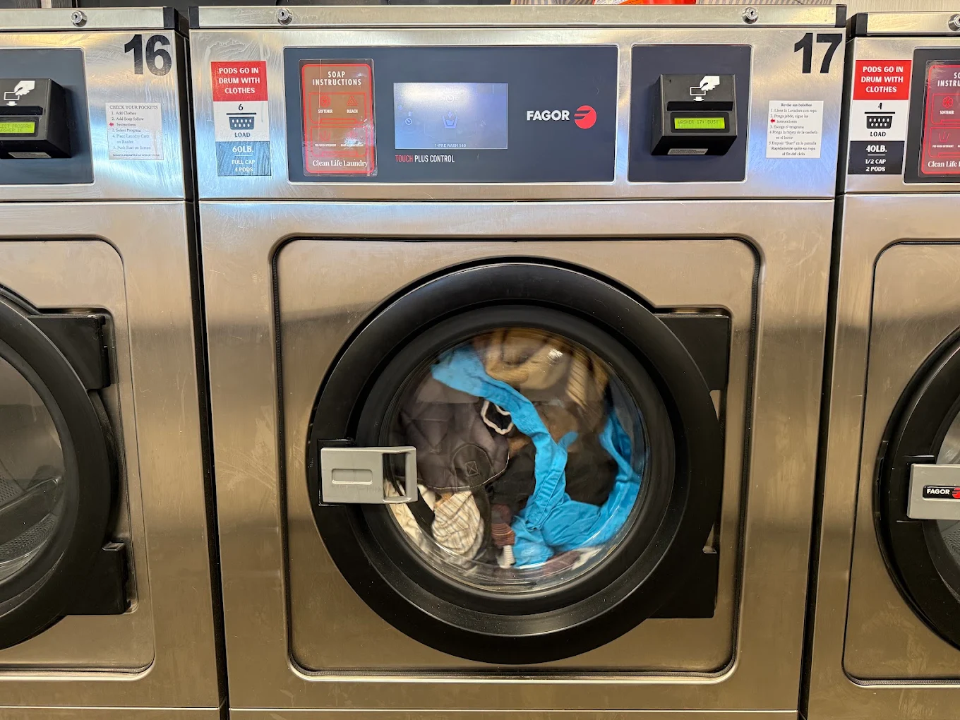 Large-capacity washer mid-cycle